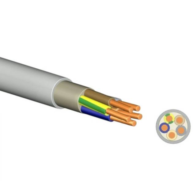 MBCU (AT-N05VV-U, (N)YM-J)) PVC szigetelésű tömör réz érű kábel