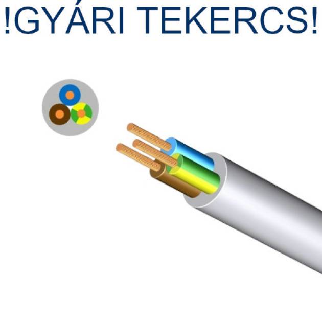 A05VV-F|MT 4x10mm2 PVC szigetelésű sodrott réz erű kábel, gyári tekercs 