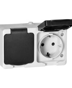 AQUATIC MINI IP54 2x 2P+F falon kívüli csapfedeles kettes dugalj