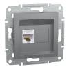 ASFORA 1xRJ45 Cat5e UTP aljzat, acél 