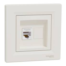 ASFORA 1xRJ45 Cat5e UTP aljzat, bézs