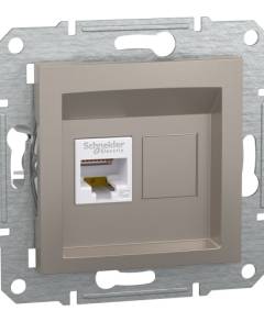 ASFORA 1xRJ45 Cat5e UTP aljzat, bronz