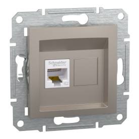 ASFORA 1xRJ45 Cat5e UTP aljzat, bronz