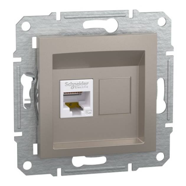 ASFORA 1xRJ45 Cat5e UTP aljzat, bronz 