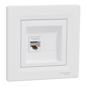 ASFORA 1xRJ45 Cat5e UTP aljzat, fehér