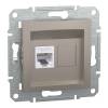 ASFORA 1xRJ45 Cat6 UTP aljzat, bronz 