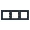 ASFORA Hármas keret, vízszintes, antracit 