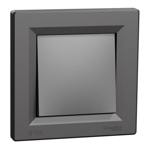 ASFORA Váltókapcsoló - IP44, kerettel, antracit 