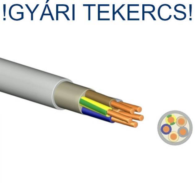 AT-N05VV-U (YM-J) 300/500V 5 x 2,5 mm2 (RE) - PVC szig., tömör réz erű, kiskábel 