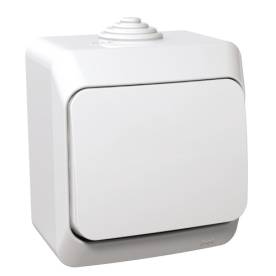 CEDAR PLUS Egypólusú kapcsoló, IP44, fehér (101)