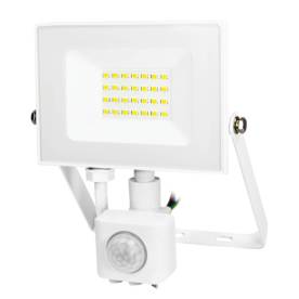 Commel LED reflektor Economy Line 10W 800lm 4000K IP44 mozgásérzékelővel fehér