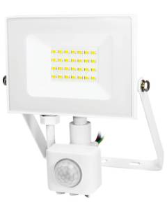 Commel LED reflektor Economy Line 10W 800lm 4000K IP44 mozgásérzékelővel fehér