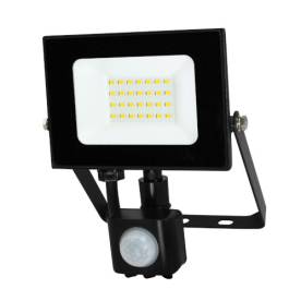 Commel LED reflektor Economy Line 10W 800lm 4000K IP44 mozgásérzékelővel fekete