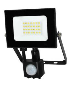 Commel LED reflektor Economy Line 10W 800lm 4000K IP44 mozgásérzékelővel fekete