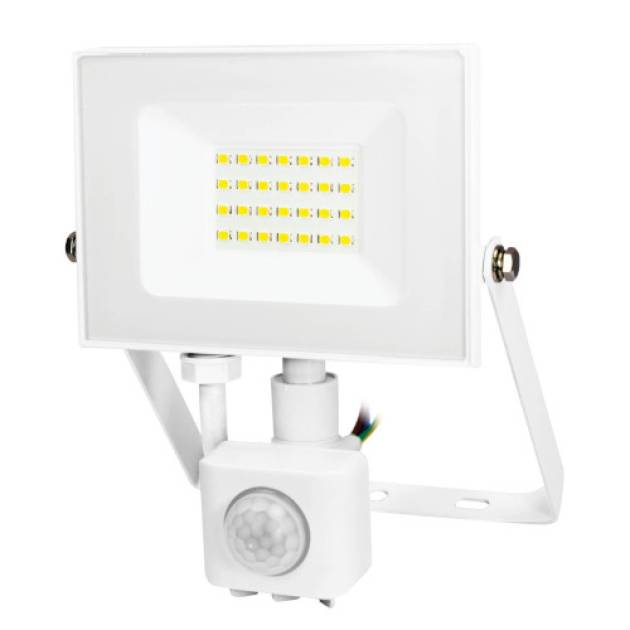 Commel LED reflektor Economy Line 20W 1600lm 4000K IP44 mozgásérzékelővel fehér 