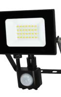 Commel LED reflektor Economy Line 20W 1600lm 4000K IP44 mozgásérzékelővel fekete