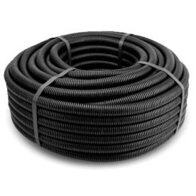 COURBI Domo Spiral Eco - 750N, UV álló, halogénmentes, fekete gégecső 32mm