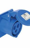 Dugalj beépíthető 16A 3-pólus 230V(50+60Hz) kék egyenes IP44 műanyag