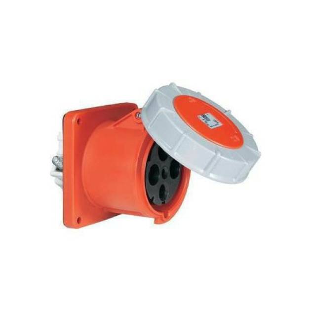 Dugalj beépíthető 63A 4-pólus 400V(50+60Hz) piros egyenes IP67 műanyag 