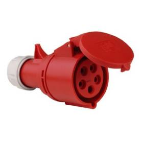 Dugalj lengő 32A 5-pólus 400V(50+60Hz) piros IP44 műanyag egyenes