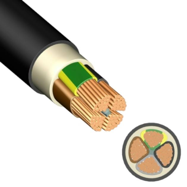 E-YY-J|Földkábel 3x2,5mm2 PVC szigetelésű tömör réz erű kábel 