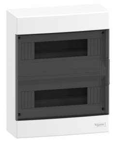 EASY9 EU Kiselosztó, füstszínű ajtó, falon kívüli, 2x12 modul, PEN