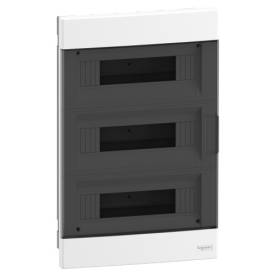 EASY9 EU Kiselosztó, füstszínű ajtó, süllyesztett, 3x12 modul, PEN