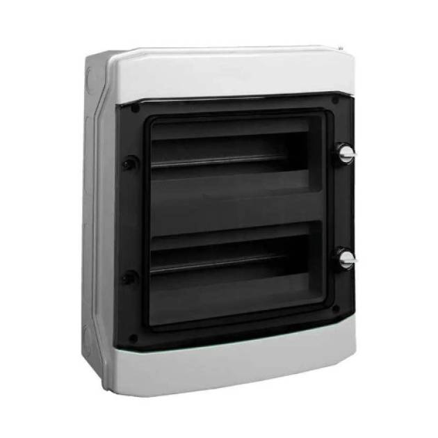 FALON KÍVÜLI KISELOSZTÓ DOBOZ, D SOROZAT, 24 MODULOS, 319X383X142 MM, IP65 