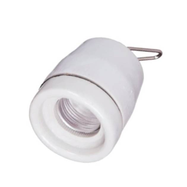 Foglalat E27 porcelán, akasztós 