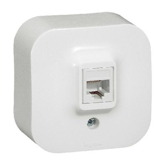 Forix IP20 falon kívüli 1x RJ45 Cat. 5e UTP informatikai csatlakozóaljzat fehér 