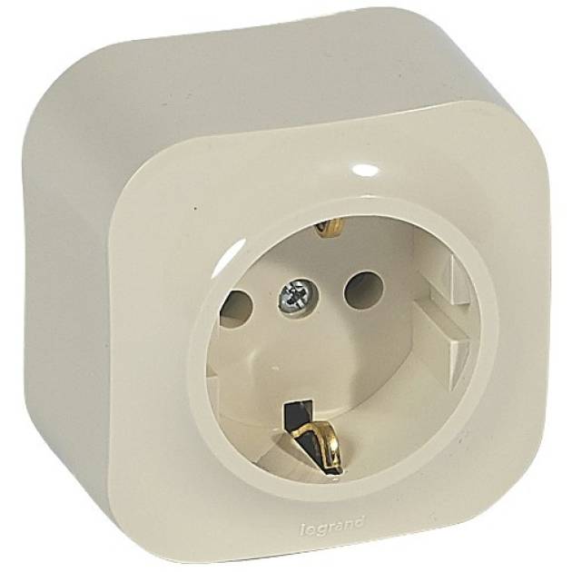 Forix IP20 falon kívüli 2P+F csatlakozóaljzat, 16 A, bézs 