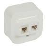 Forix IP20 fk 1xRJ45 Cat5e UTP informatikai + RJ11 telefoncsatlakozóaljzat fehér 