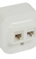 Forix IP20 fk 1xRJ45 Cat5e UTP informatikai + RJ11 telefoncsatlakozóaljzat fehér