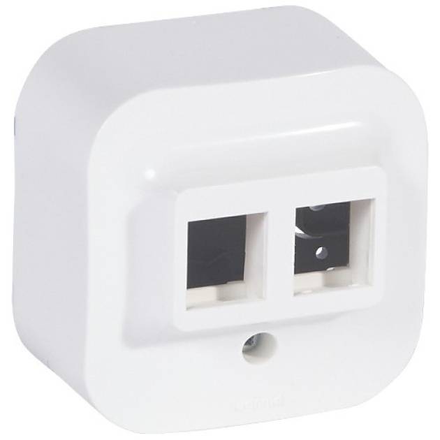 Forix IP20 kettős Keystone aljzat, fehér 