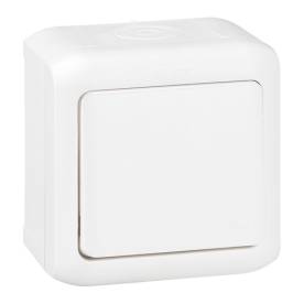Forix IP44 falon kívüli egypólusú nyomó 6 A - 250 V~ fehér