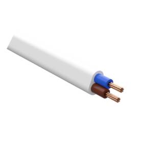 H03VVH2-F (MTL) 300/300V 2 x 0,75 mm2 - fehér PVC szig., sodrott réz erű (lapos)