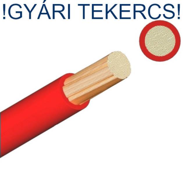 H07V-K|MKH 10 mm2 zöld-sárga PVC szigetelésű sodrott réz erű vezeték (100m) 