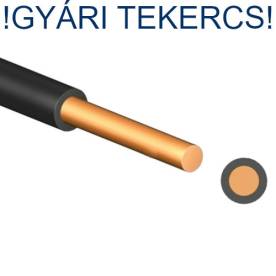 H07V-U|MCU 2,5mm2 fekete PVC szigetelésű réz egyerű vezeték, gyári tekercs