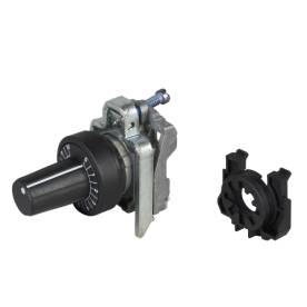 Harmony fém potencióméter fej és rögzítő, O22, fekete, fekete perem