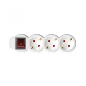 Home NV 3K-5/WH/1,5 hálózati elosztó, 5 m, H05VV-F 3G1,5 mm2 kábel, kétpólusú ka