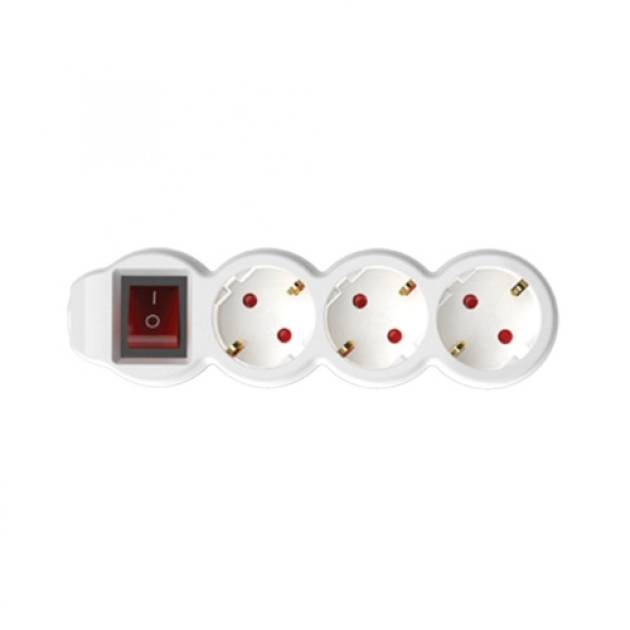 Home NV 3K-5/WH/1,5 hálózati elosztó, 5 m, H05VV-F 3G1,5 mm2 kábel, kétpólusú ka 