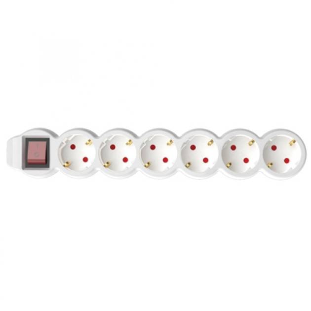 Home NV 6K-3/WH/1,5 hálózati elosztó, 3 m, H05VV-F 3G1,5 mm2 kábel, kétpólusú ka 