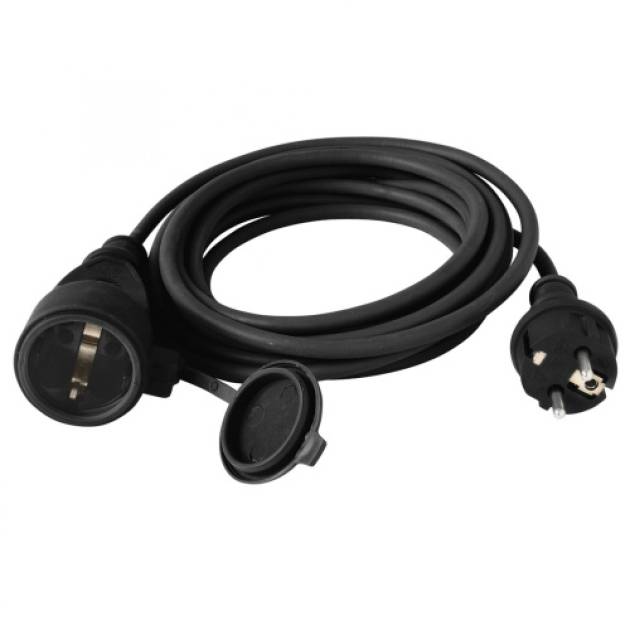 Home NV 7-10/GY hosszabbító, 10 m, H07RN-F 3G1,5 mm2 kábel, IP44 védelem, zárófe 