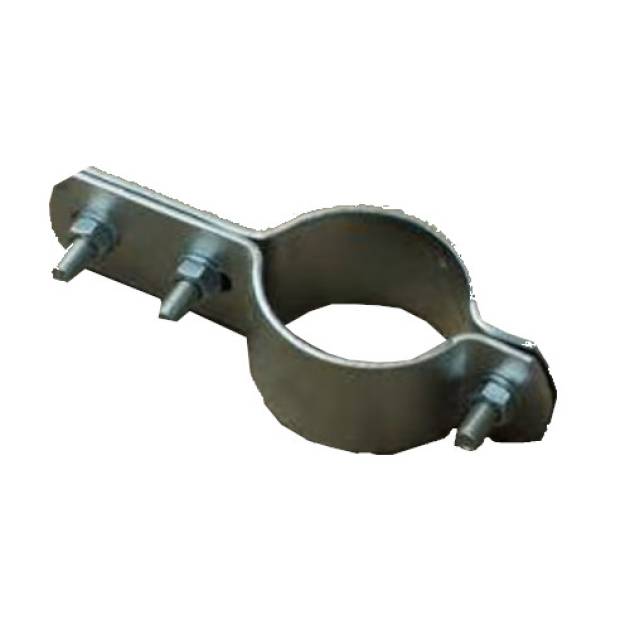 Horganyzott 2 cső tetőtartó bilincs, felső, 3 csavaros 