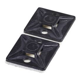 Kötegelő talp öntapadós és csavarozható 19x19x3,6 mm fekete