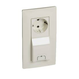 Niloé 2P+F / USB kombinált csatlakozóaljzat, bézs