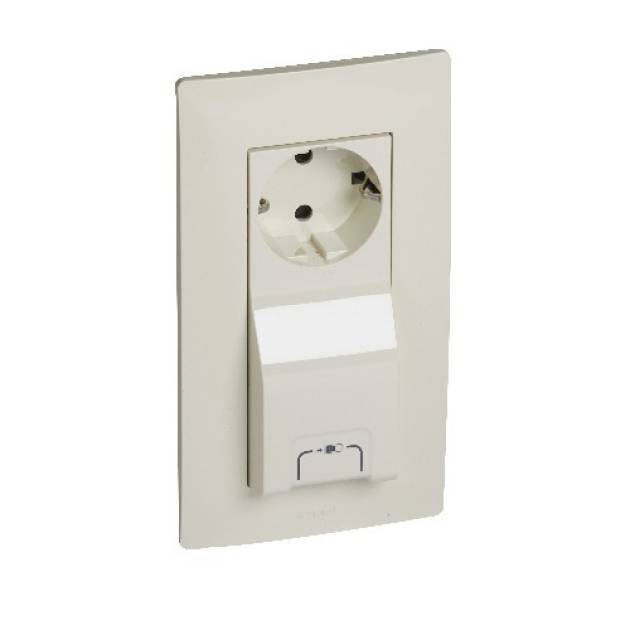 Niloé 2P+F / USB kombinált csatlakozóaljzat, bézs 