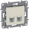 Niloé 2xRJ45 Cat.5 UTP csatlakozóaljzat, bézs 