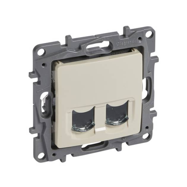 Niloé 2xRJ45 Cat6 UTP aljzat köröm nélkül bézs 