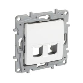 Niloé 2xRJ45 keystone adapter, fehér